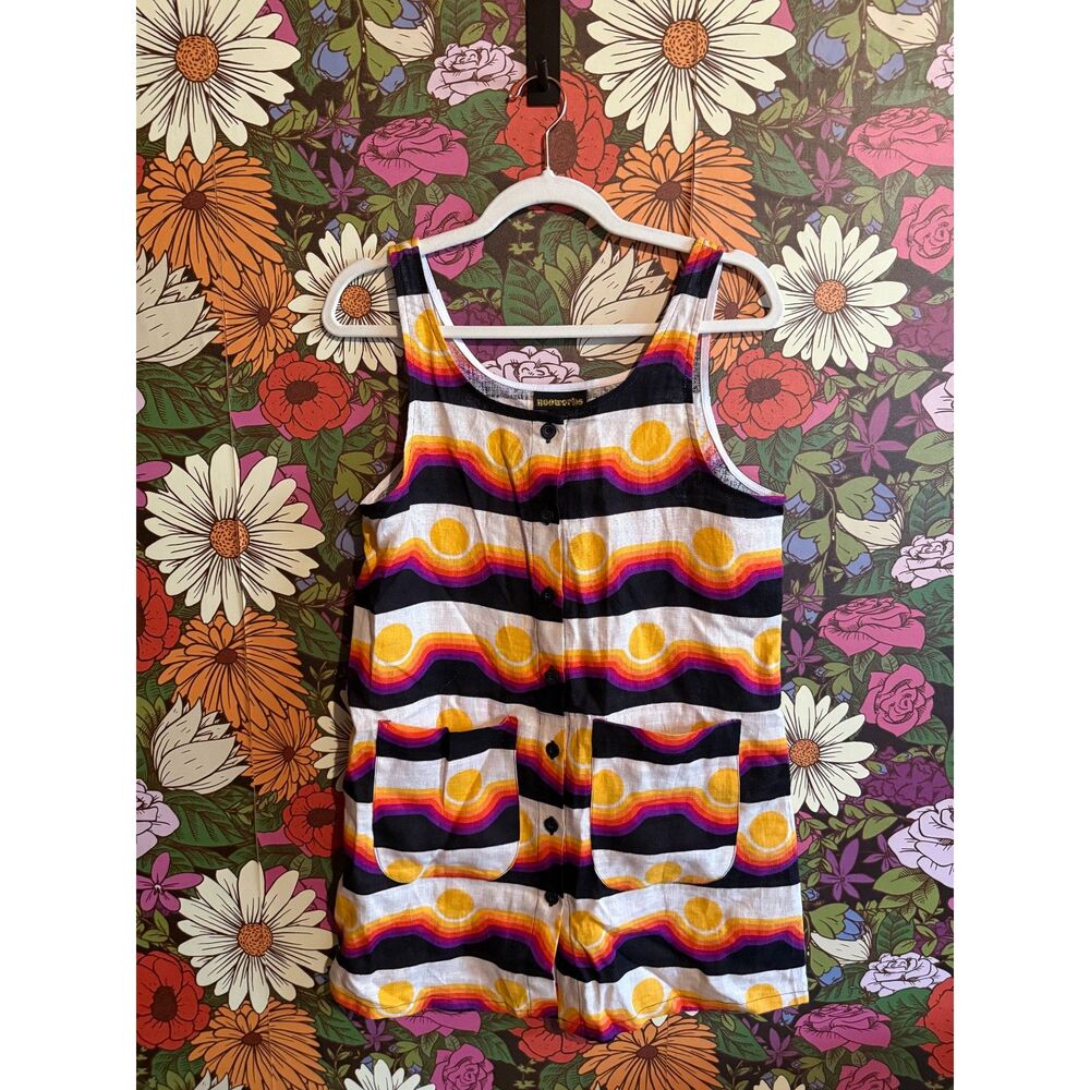 Nooworks Chloe Dress in Circa Linen Size Small - Made in USA - Picture 4 of 6